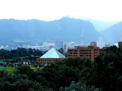 Blick aus der Wohnung von Mauricio in Richtung Zentrum Bogota