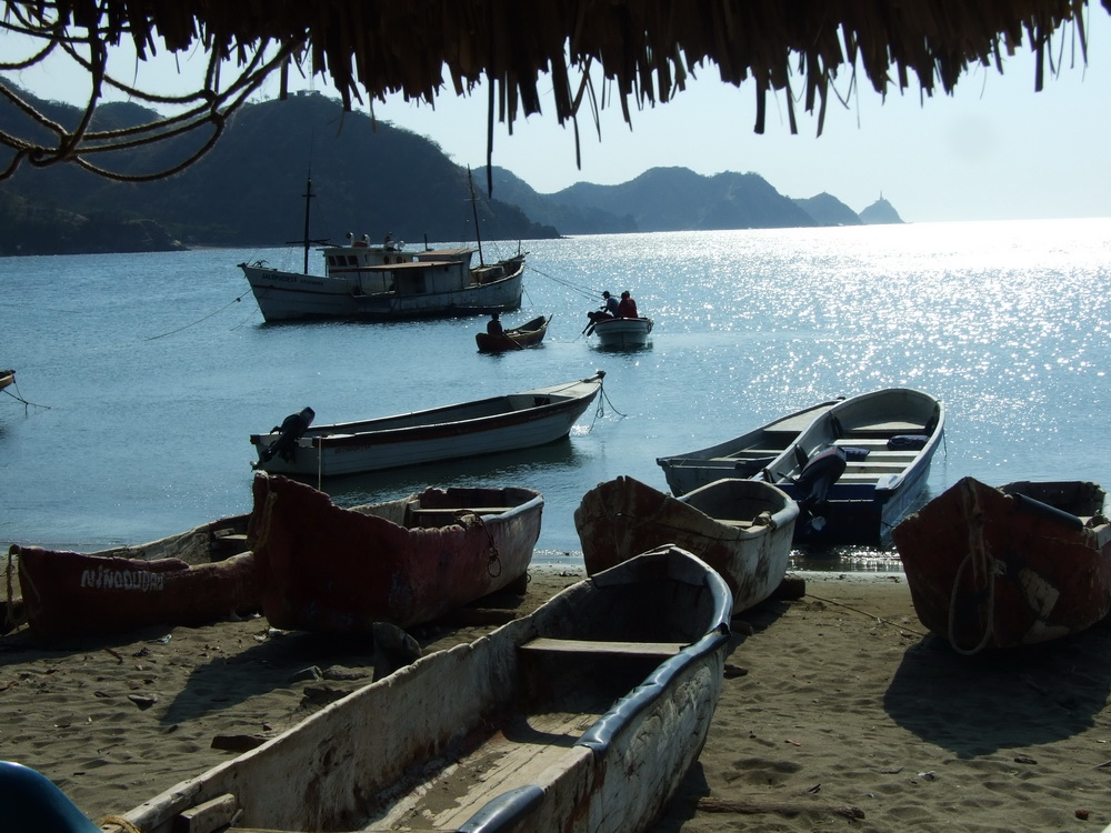 Boote in der Bucht von Taganga